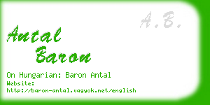 antal baron business card
